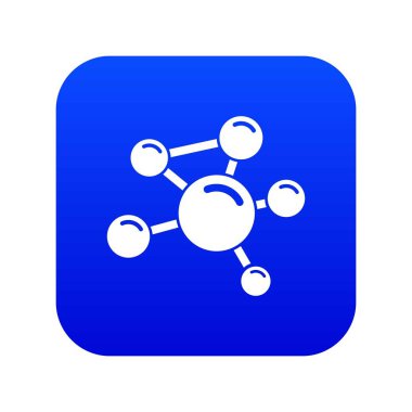 Molekül molekül simgesi mavi vektör