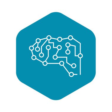 Sinir beyin simgesi, anahat stili