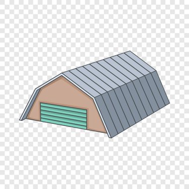 Endüstriyel depo simgesi, karikatür tarzı