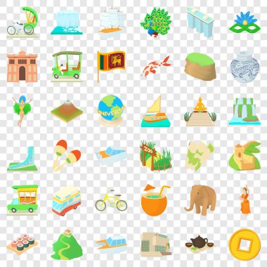 Evren Icons set, karikatür tarzı