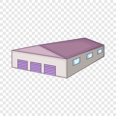 İki kapı simgesi olan endüstriyel depo