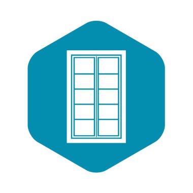 Ahşap kafesli pencere simgesi basit