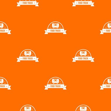 Gıda kamyon desen vektör turuncu