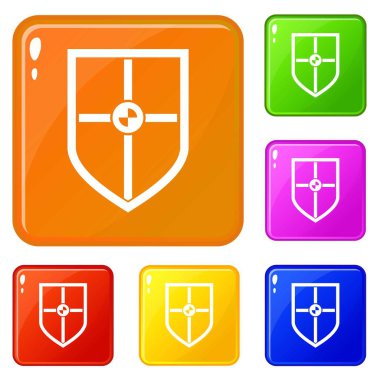 Savaş simgeleri için kalkan vektör renk ayarlamak