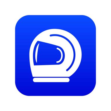 Racer kask simgesi mavi vektör