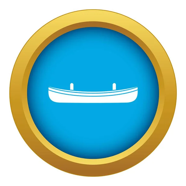Piccola icona barca vettoriale blu isolato — Vettoriale Stock