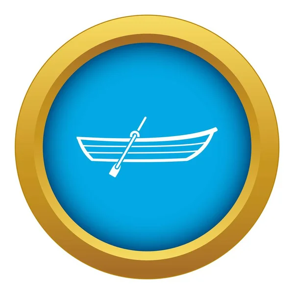 Barco con icono de la paleta vector azul aislado — Archivo Imágenes Vectoriales