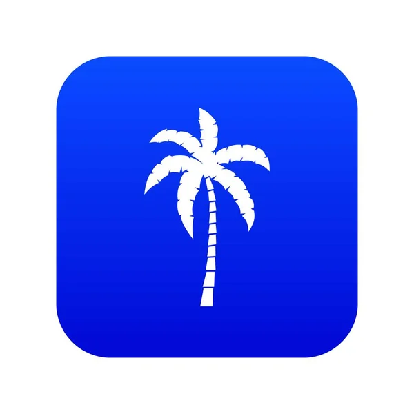 Ícone de palmeira digital azul — Vetor de Stock