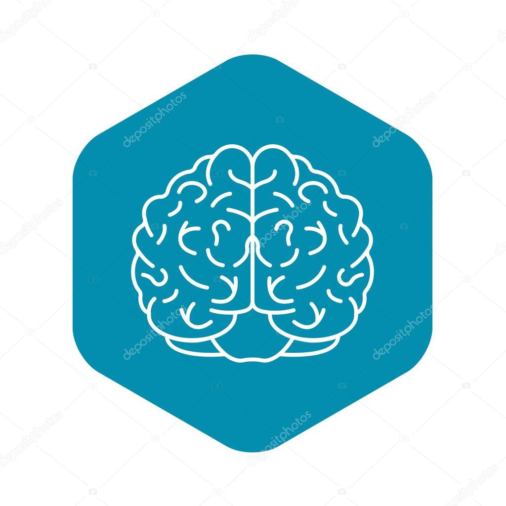 Brain icon, outline style