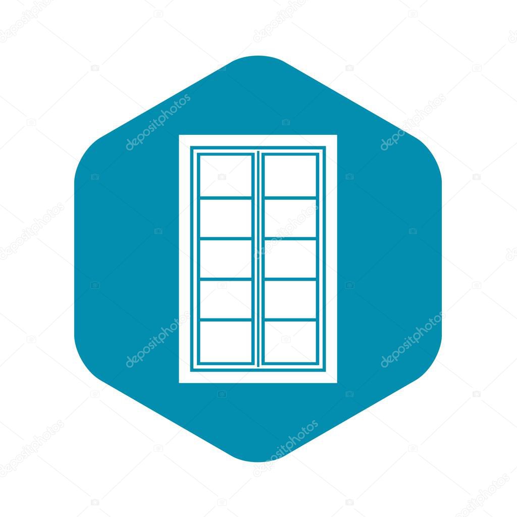 Wooden latticed window icon simple