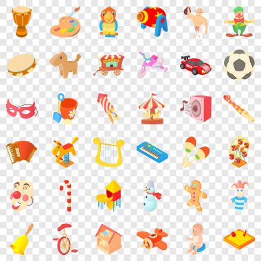 Oyun Icons set, karikatür tarzı