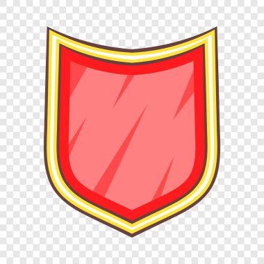 Kırmızı boş kalkan kutsal kişilerin resmi, karikatür tarzı