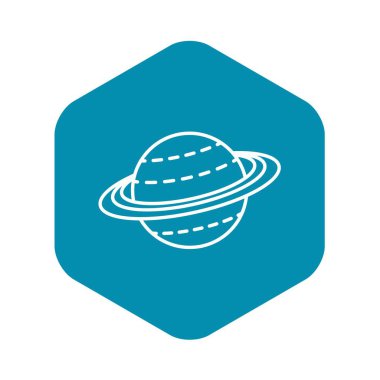 Satürn simgesi, anahat stili