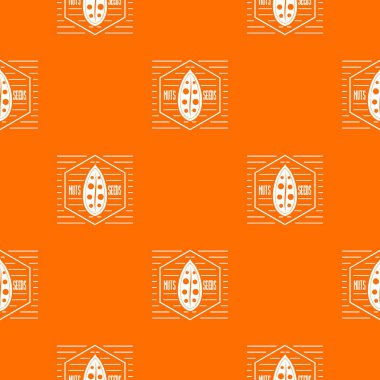 Somun ve tohum deseni vektör turuncu