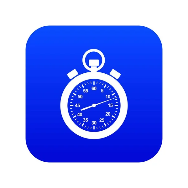 Stopwatch icon blue vector — Stock Vector