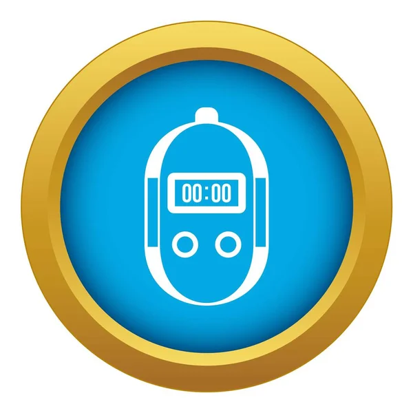 Stopwatch pictogram blauwe vector geïsoleerd — Stockvector