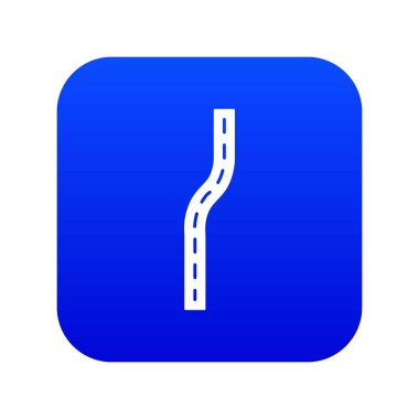 Sağa yol simgesi mavi vektör