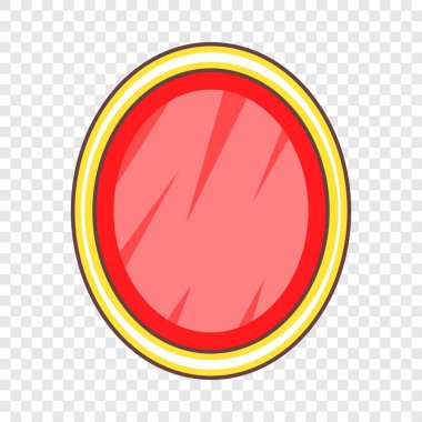 Oval bir simge, karikatür tarzı şeklinde kalkan