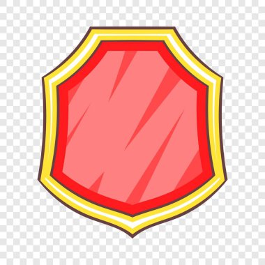 Kırmızı boş kalkan kutsal kişilerin resmi, karikatür tarzı