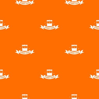 Kentsel gıda deseni vektör turuncu