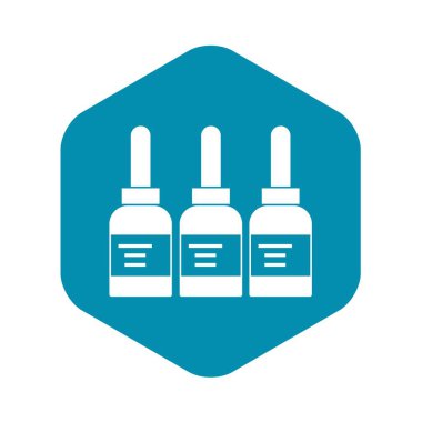 Üç mürekkep şişeleri simgesi basit dövme