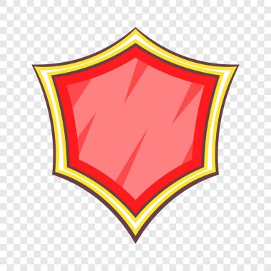 Kırmızı boş Emanet kalkan simgesi, karikatür tarzı