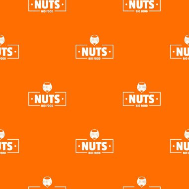 Fındık gıda deseni vektör turuncu