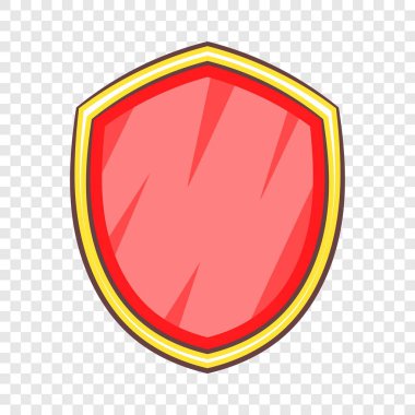 Kırmızı boş Emanet kalkan simgesi, karikatür tarzı