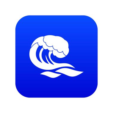 Dalga simgesi dijital mavi