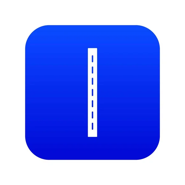 Icono de carretera de un solo carril vector azul — Archivo Imágenes Vectoriales