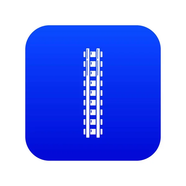 Icono ferroviario vector azul — Archivo Imágenes Vectoriales
