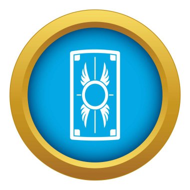 Süs simgesi mavi vektör izole ile Kalkan