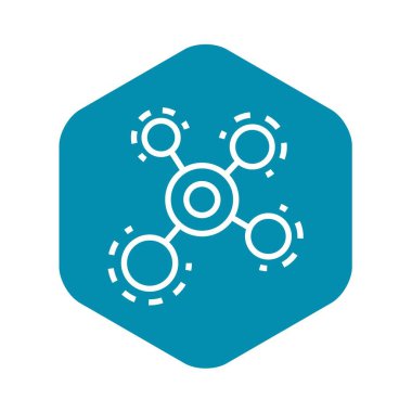 Molekül simgesi, anahat stili