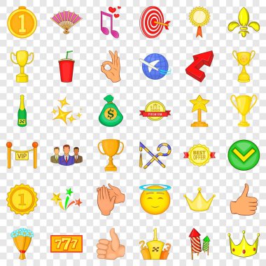 Ödülü Icons set, karikatür tarzı