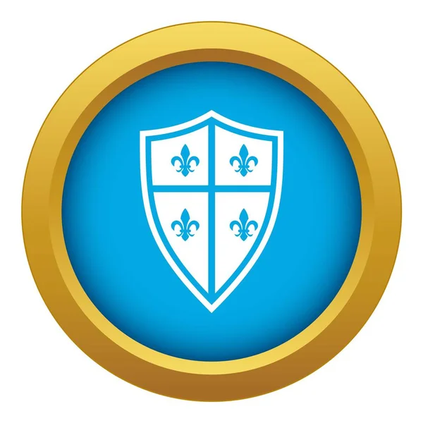 Ikona královského štítu modrý vektor izolovaný — Stockový vektor
