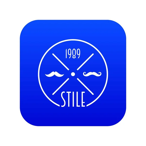 1989 icono de estilo azul vector — Archivo Imágenes Vectoriales