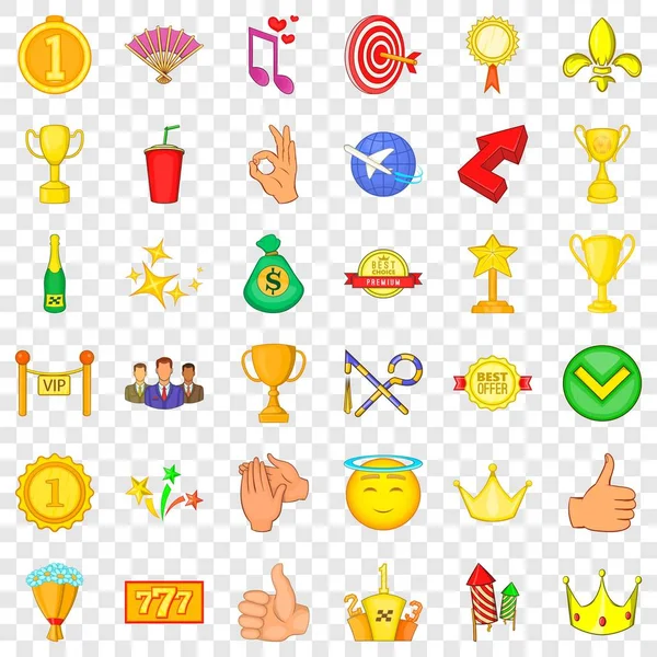 Ödülü Icons set, karikatür tarzı