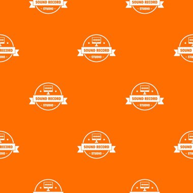 Modern ses stüdyosu desen vektör turuncu