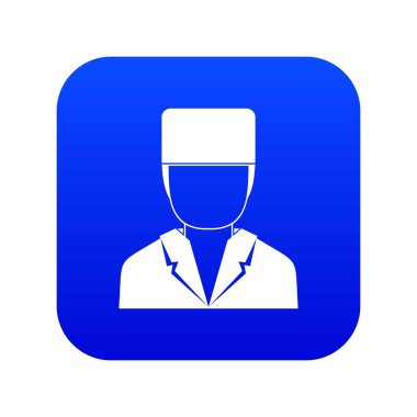 Tıp doktoru simgesi dijital mavi