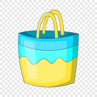 Plaj çantası simgesini, karikatür tarzı