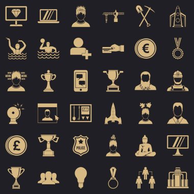 Corporation'ın Icons set, basit tarzı