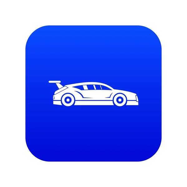 Rally racing car icon digital blue — Stock Vector