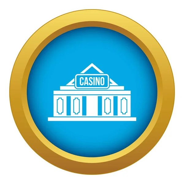 Casino icono de construcción vector azul aislado — Archivo Imágenes Vectoriales