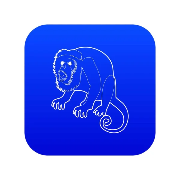 Синий вектор иконы обезьяны — стоковый вектор