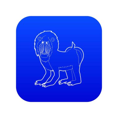 Mandrill simgesi mavi vektör