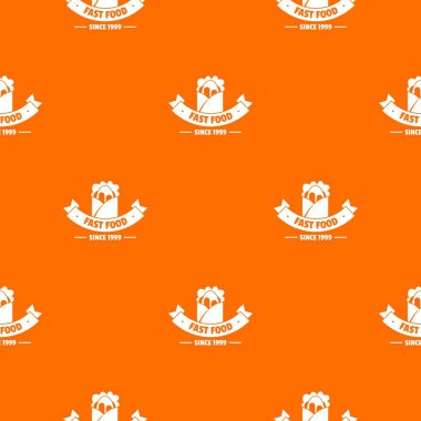 Sıcak fast food desen vektör turuncu
