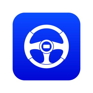 Araba direksiyon simgesi dijital mavi