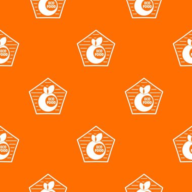 Diyet gıda desen vektör turuncu