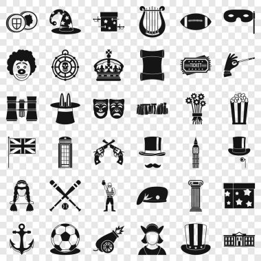 Hüner Icons set, basit tarzı