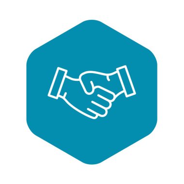 Rüşvet el sıkışma simgesi, anahat stili